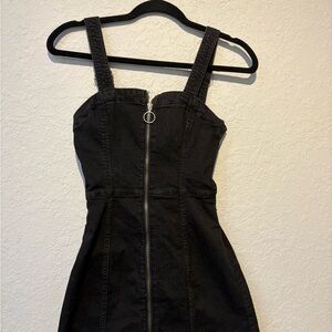 Elegant Black Denim Dress